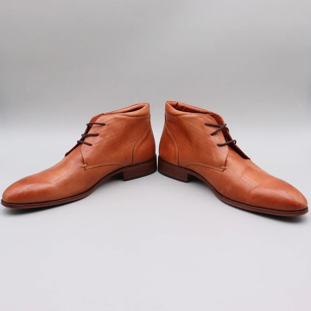 Denbroeck John St. Mens Size 13 US 47 EU Brown Leather Chukka Ankle Dress Boots